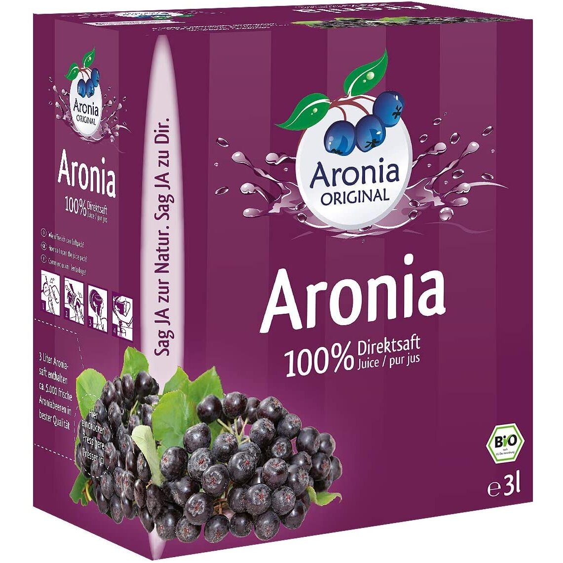 Aronia Original Organic Aronia Juice Bag, 3 L